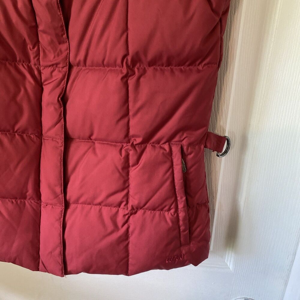 Eddie Bauer Goose Down Vest Size XS Red Zip Buttons Straps Pockets 700 Fill - Picture 5 of 12